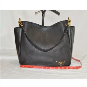 TRADE: Prada Black Leather Vitello Daino